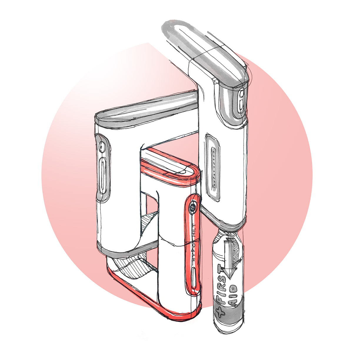Fire Extinguisher，concept，disassemble，