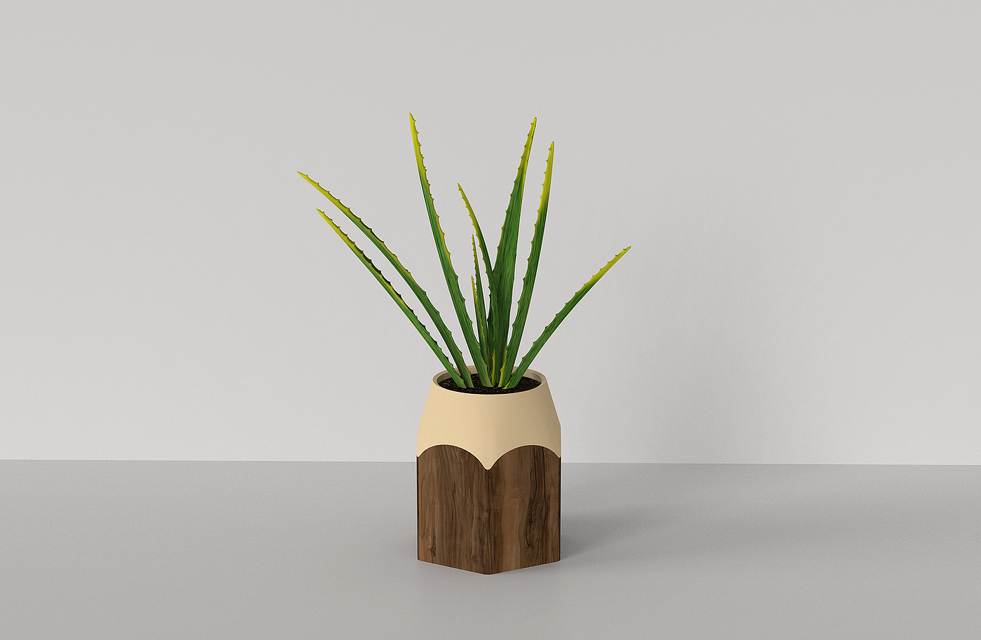 Flowerpot，pencil，tree，