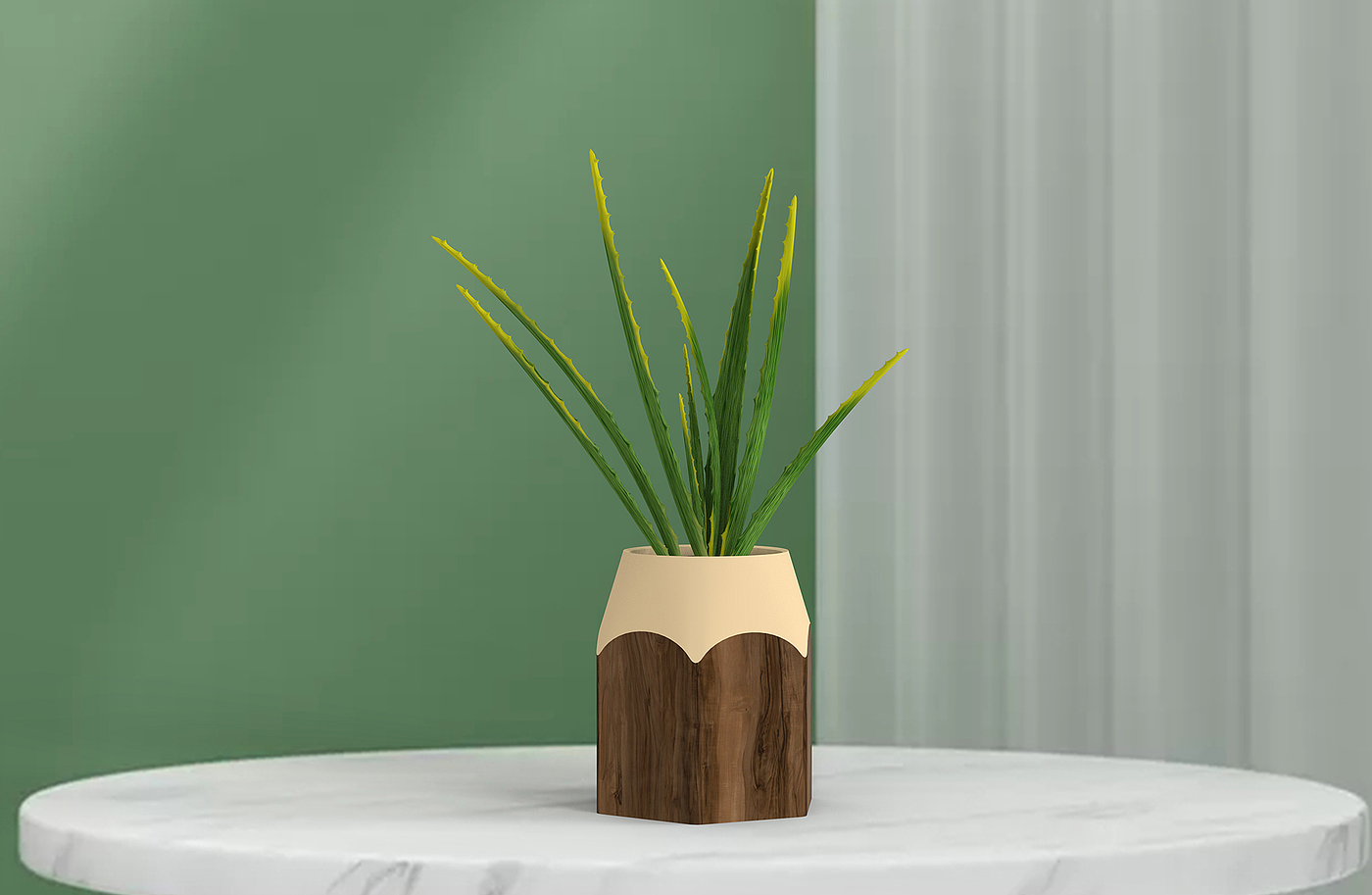 Flowerpot，pencil，tree，