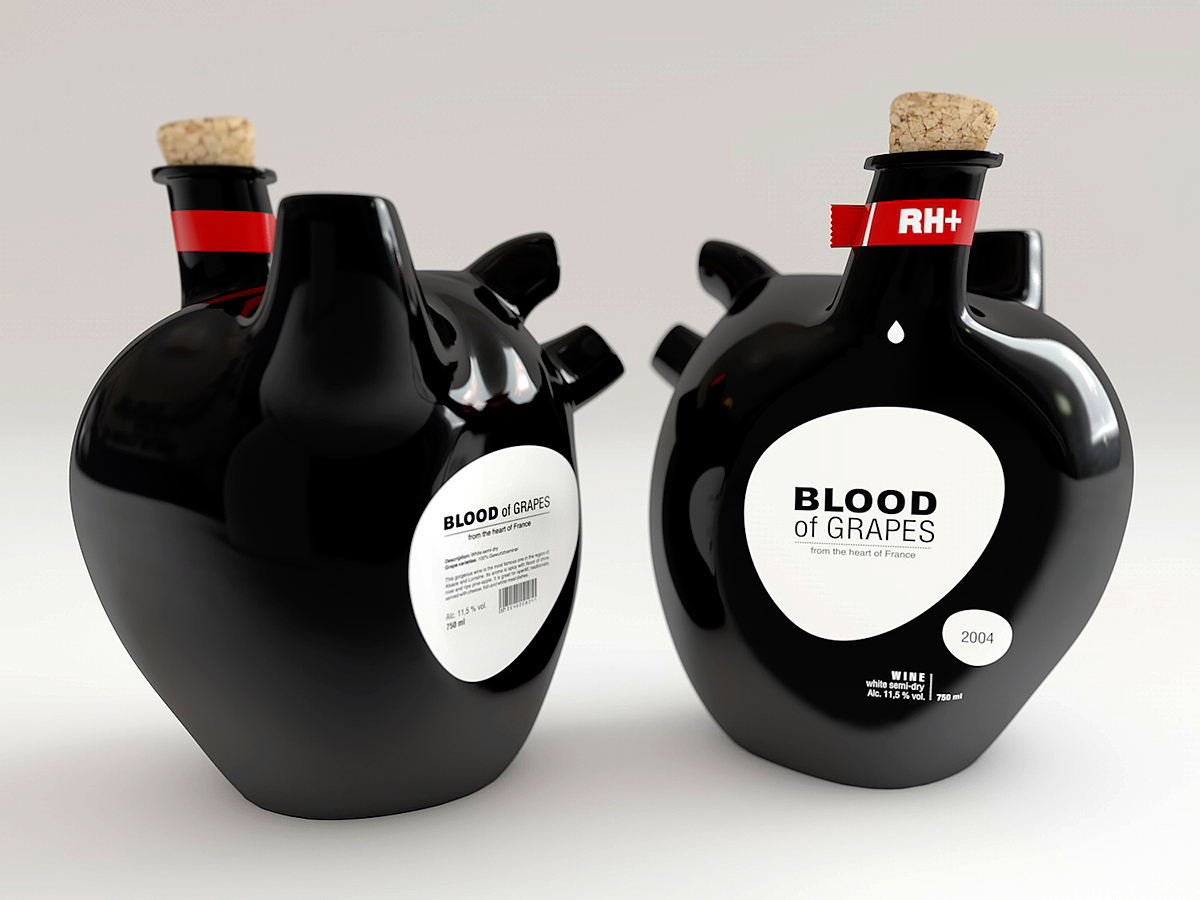 Heart，The wine bottle，Wine vessel，red wine，