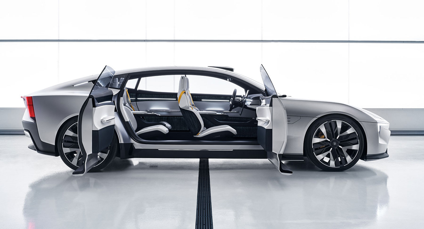 Polestar Precept Int，automobile，Hand drawn，Interior design，
