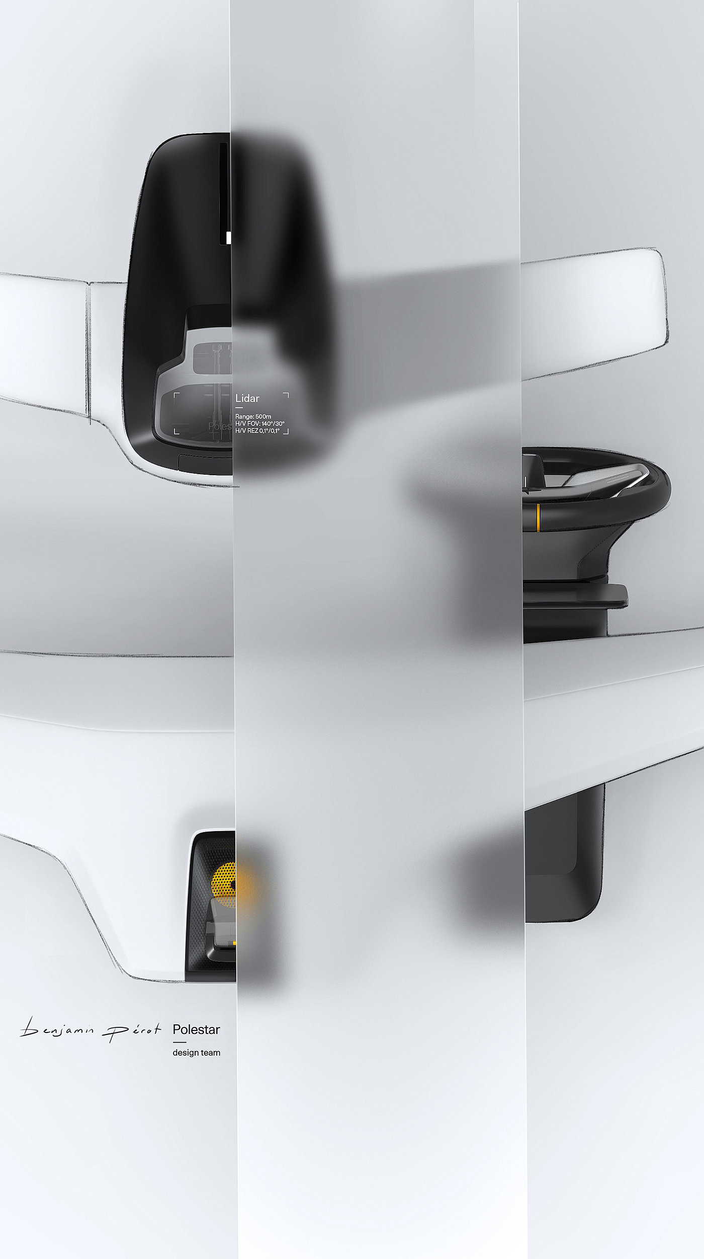 Polestar Precept Int，automobile，Hand drawn，Interior design，