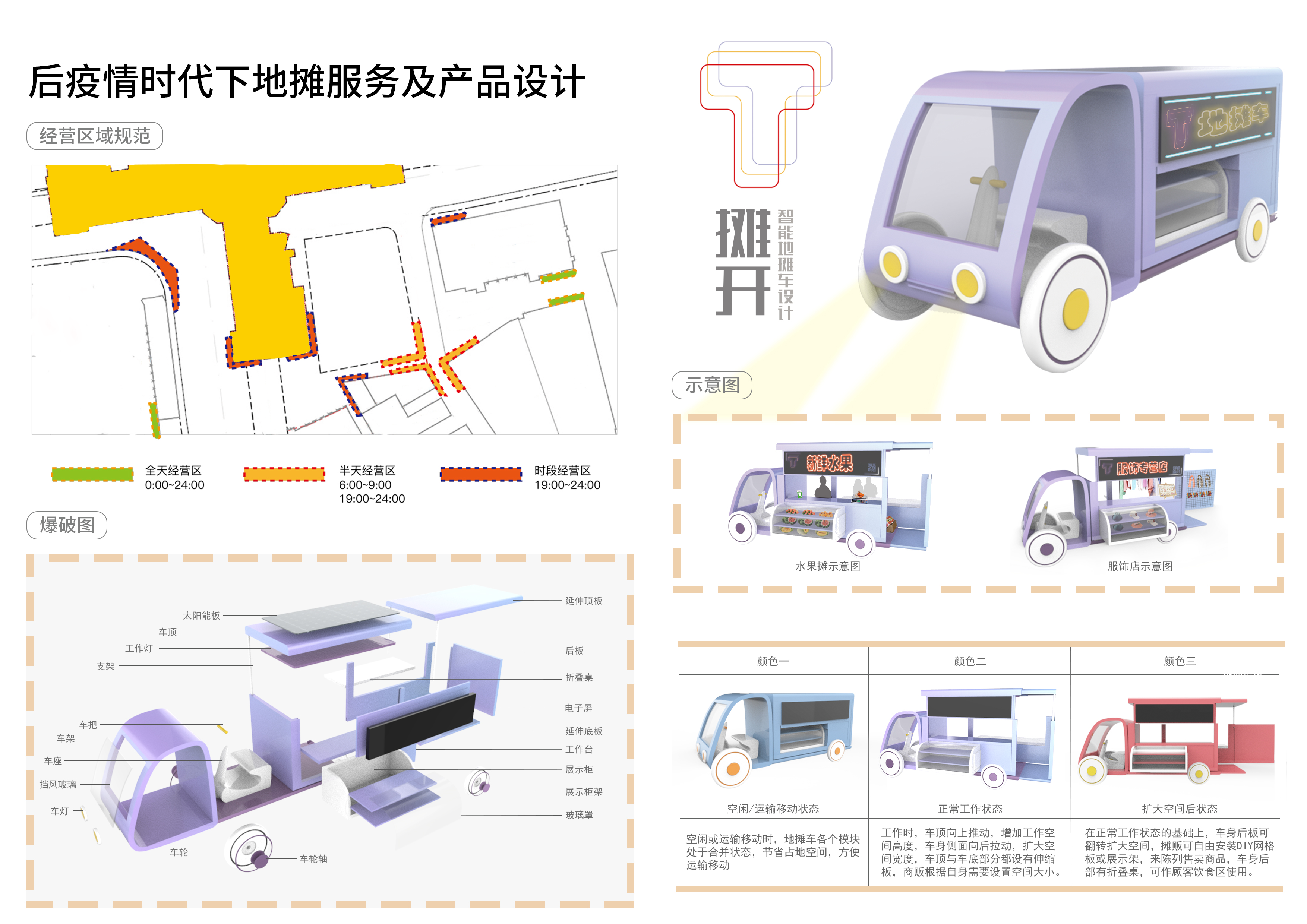 Service design，street-stall economy ，product design，Stall truck，