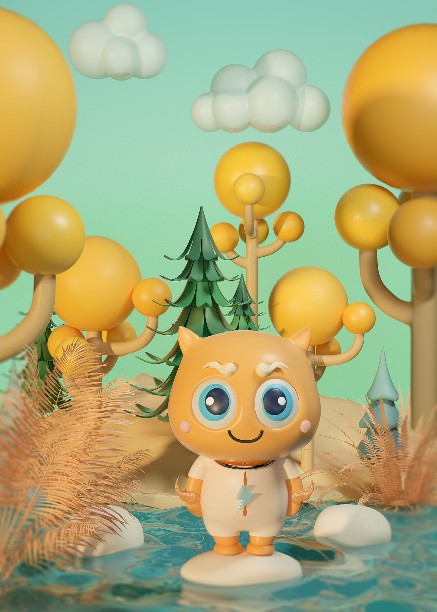 c4d，modeling，OC rendering，