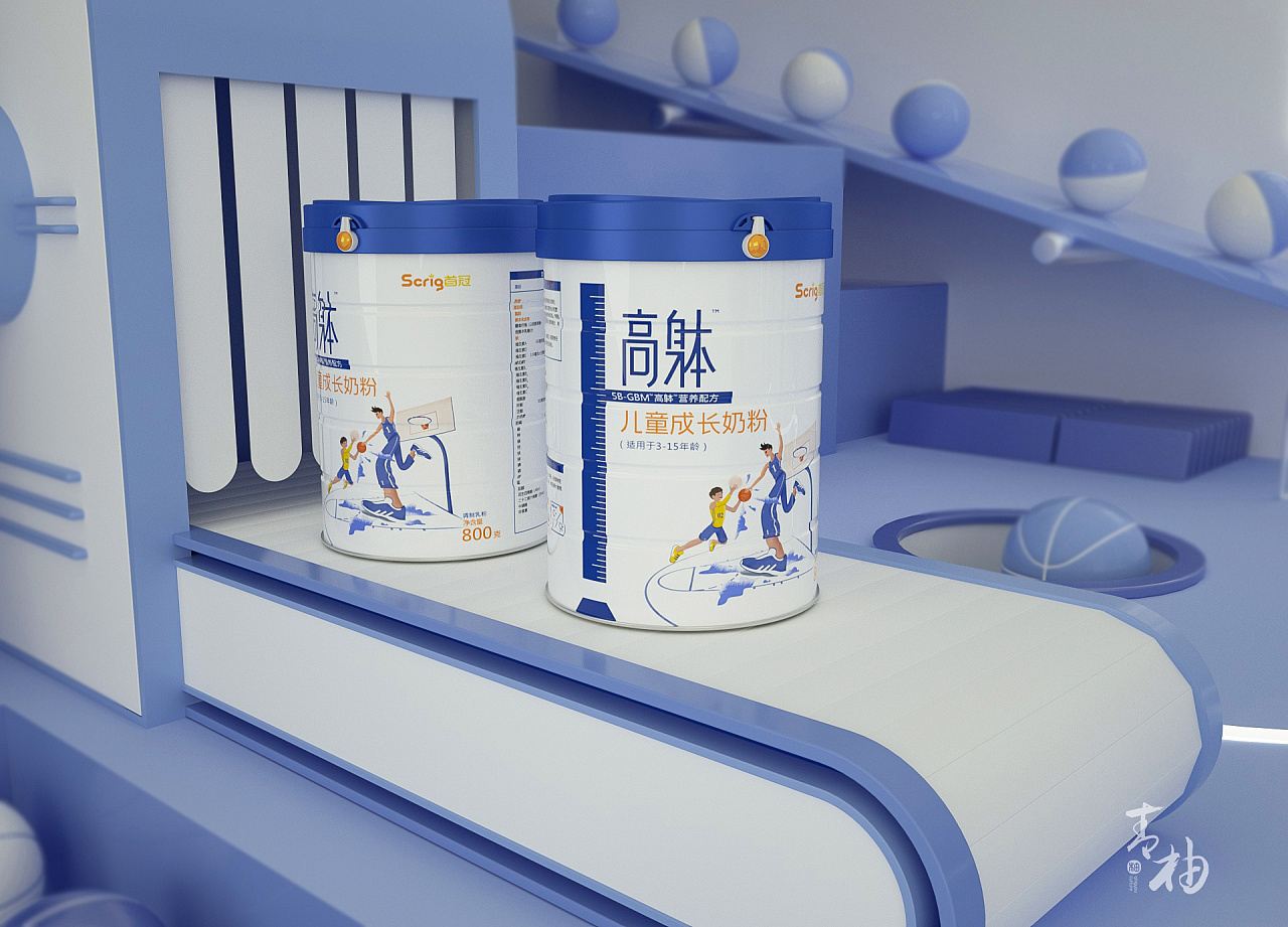 packing design，Milk powder packaging，Milk powder packaging design，First crown packaging design，Growth milk powder packaging，Maternal and infant packaging，Baby product design，Green pomelo design，