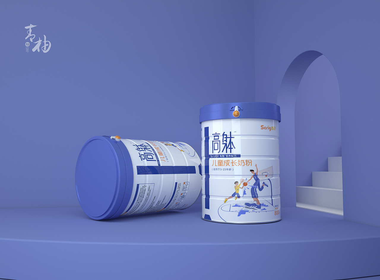 packing design，Milk powder packaging，Milk powder packaging design，First crown packaging design，Growth milk powder packaging，Maternal and infant packaging，Baby product design，Green pomelo design，
