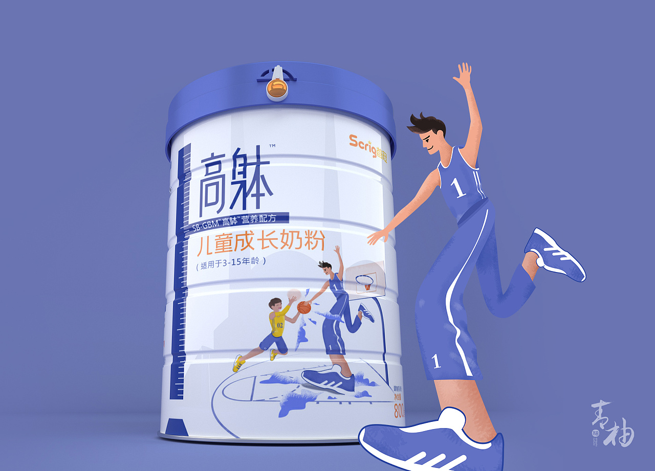 packing design，Milk powder packaging，Milk powder packaging design，First crown packaging design，Growth milk powder packaging，Maternal and infant packaging，Baby product design，Green pomelo design，