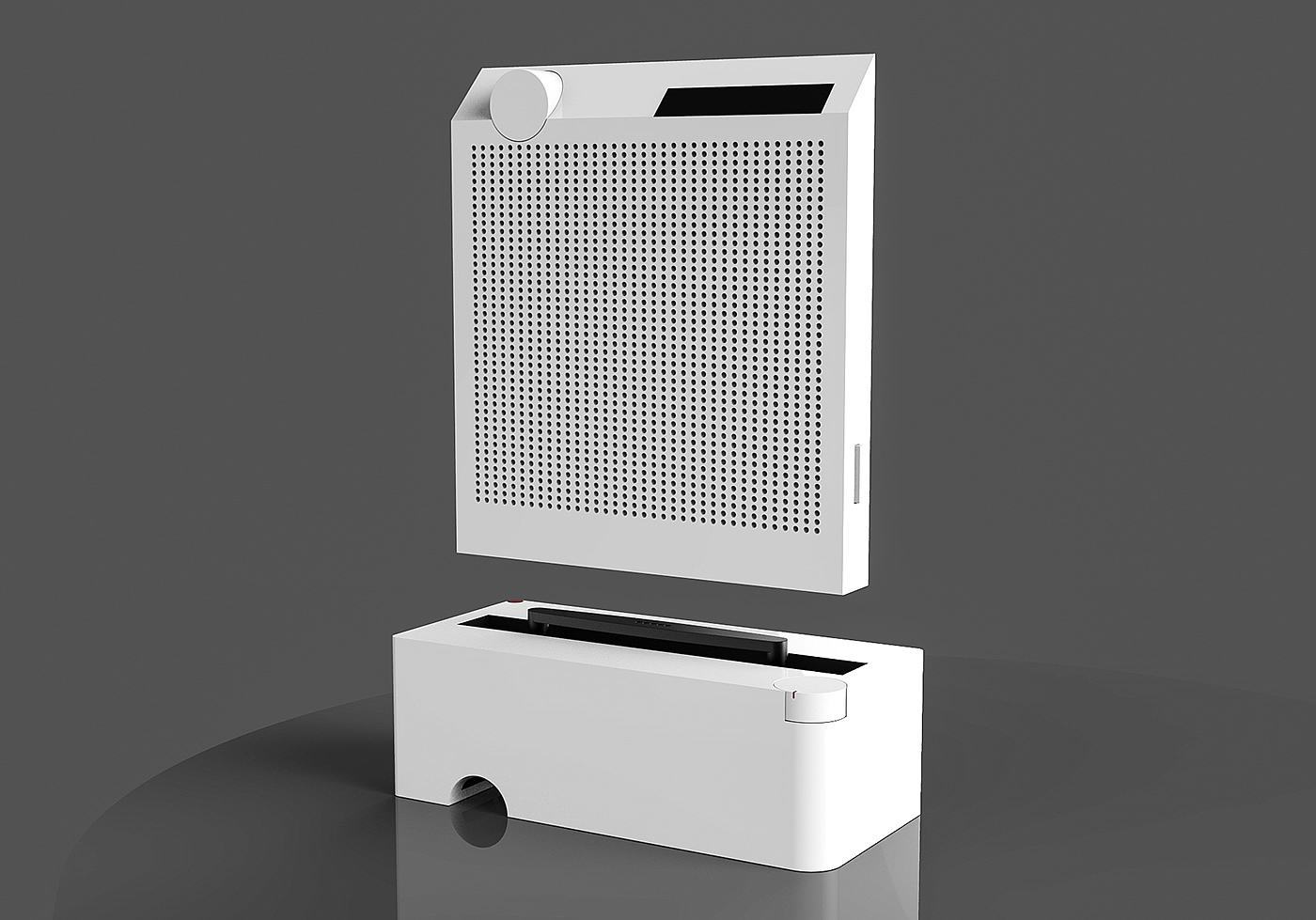 air cleaner，Split body，white，