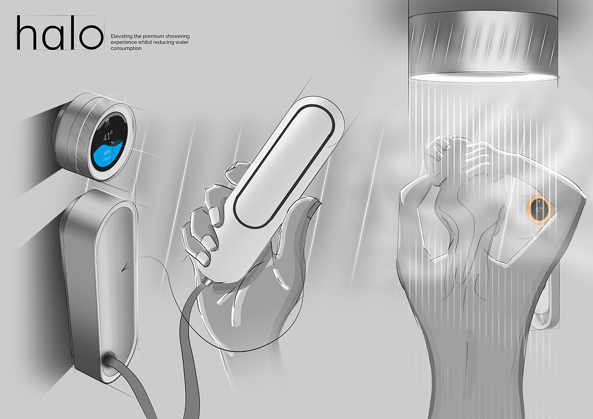 shower，intelligence，User experience，HALO，concept，