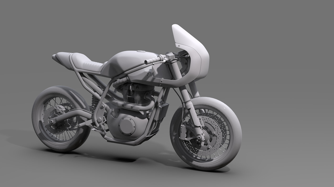 Hand drawn，motorcycle，Hypershell Twin，Render，
