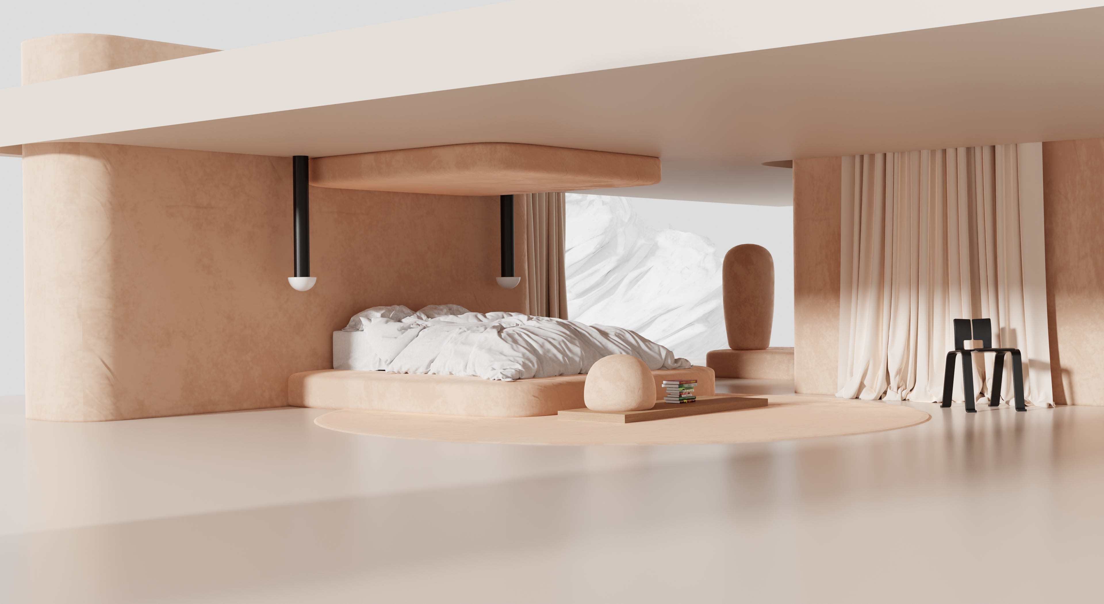 EXPLORATIONS 3，Interior design，orange，