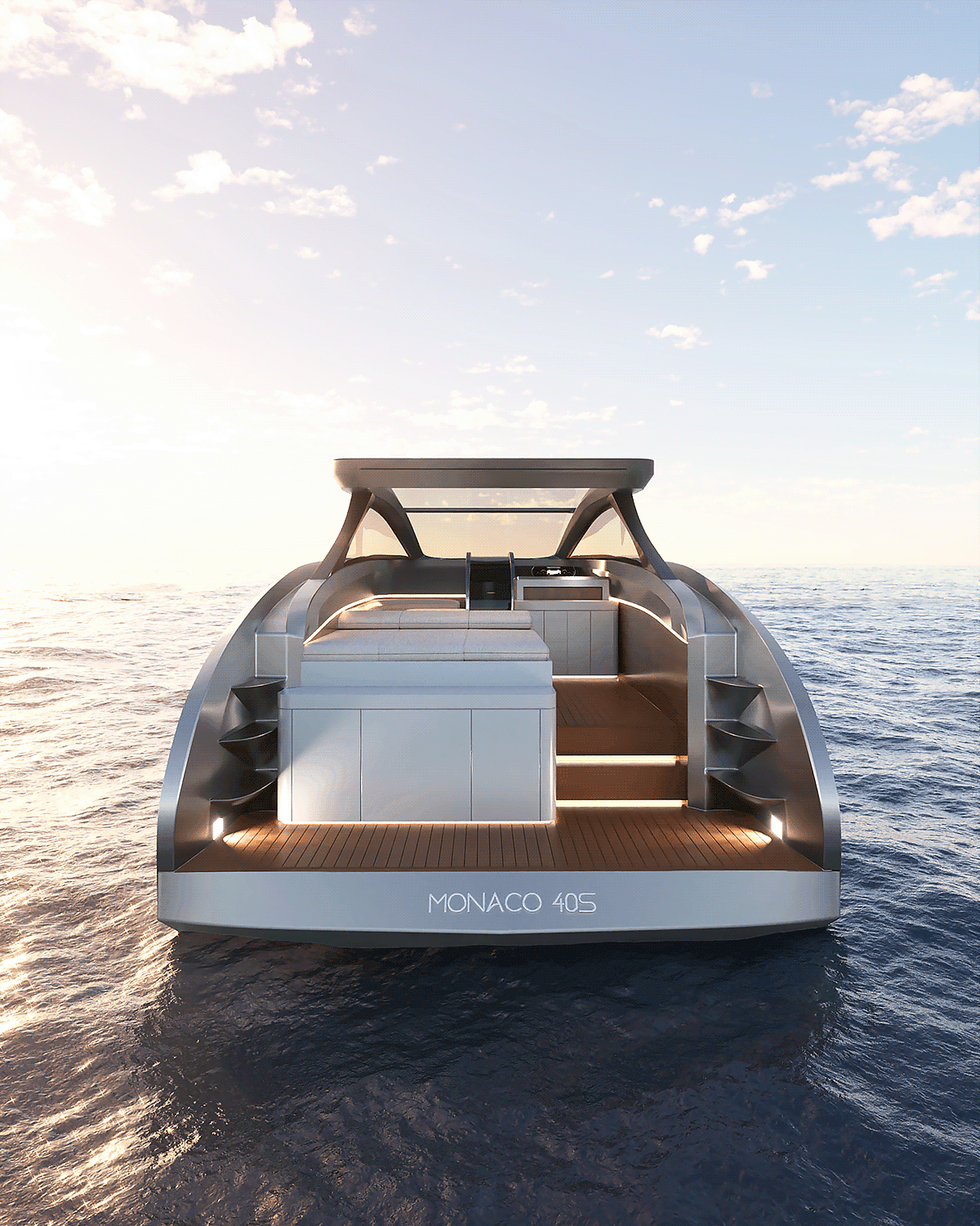 Monaco 40S，yacht，Render，