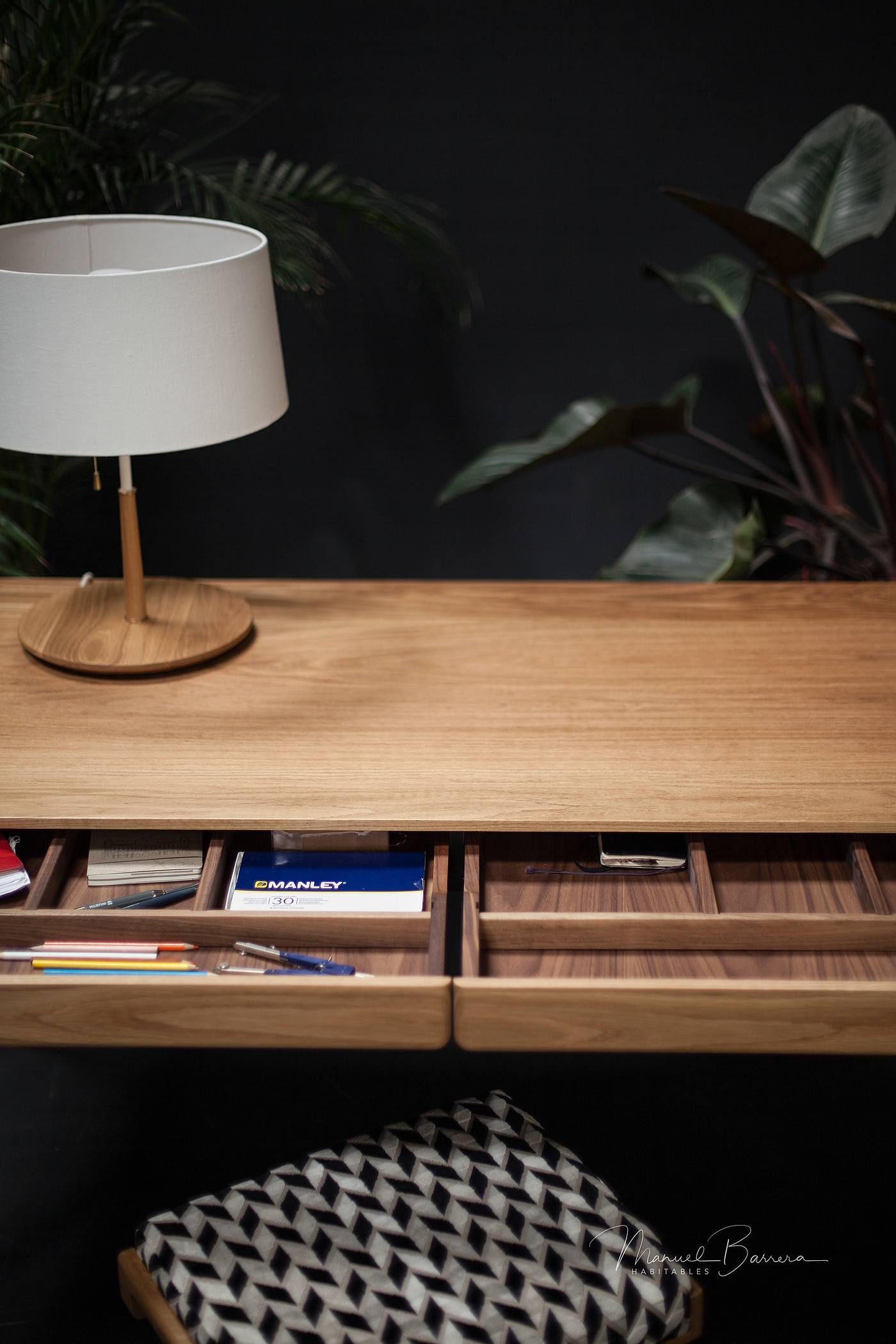 oak desk，家具设计，木制，