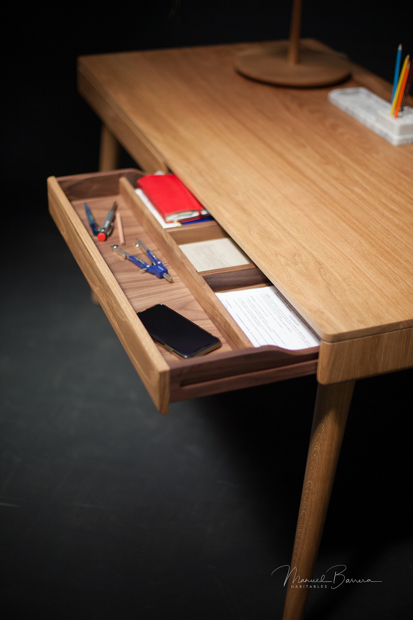 oak desk，家具设计，木制，