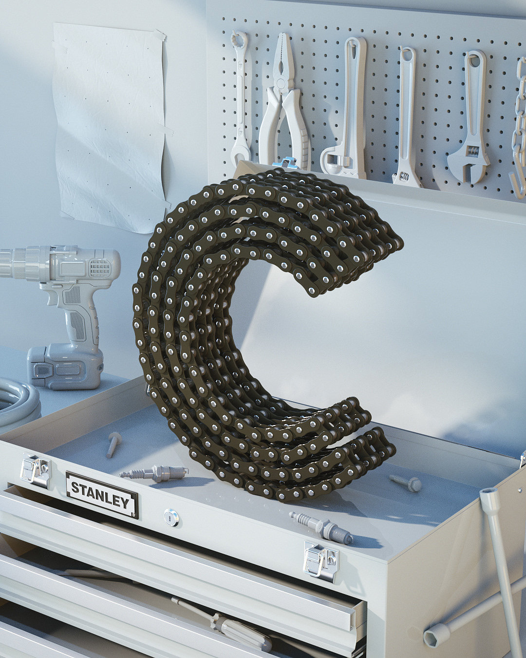 36 Days of Type，c4d，3d建模，