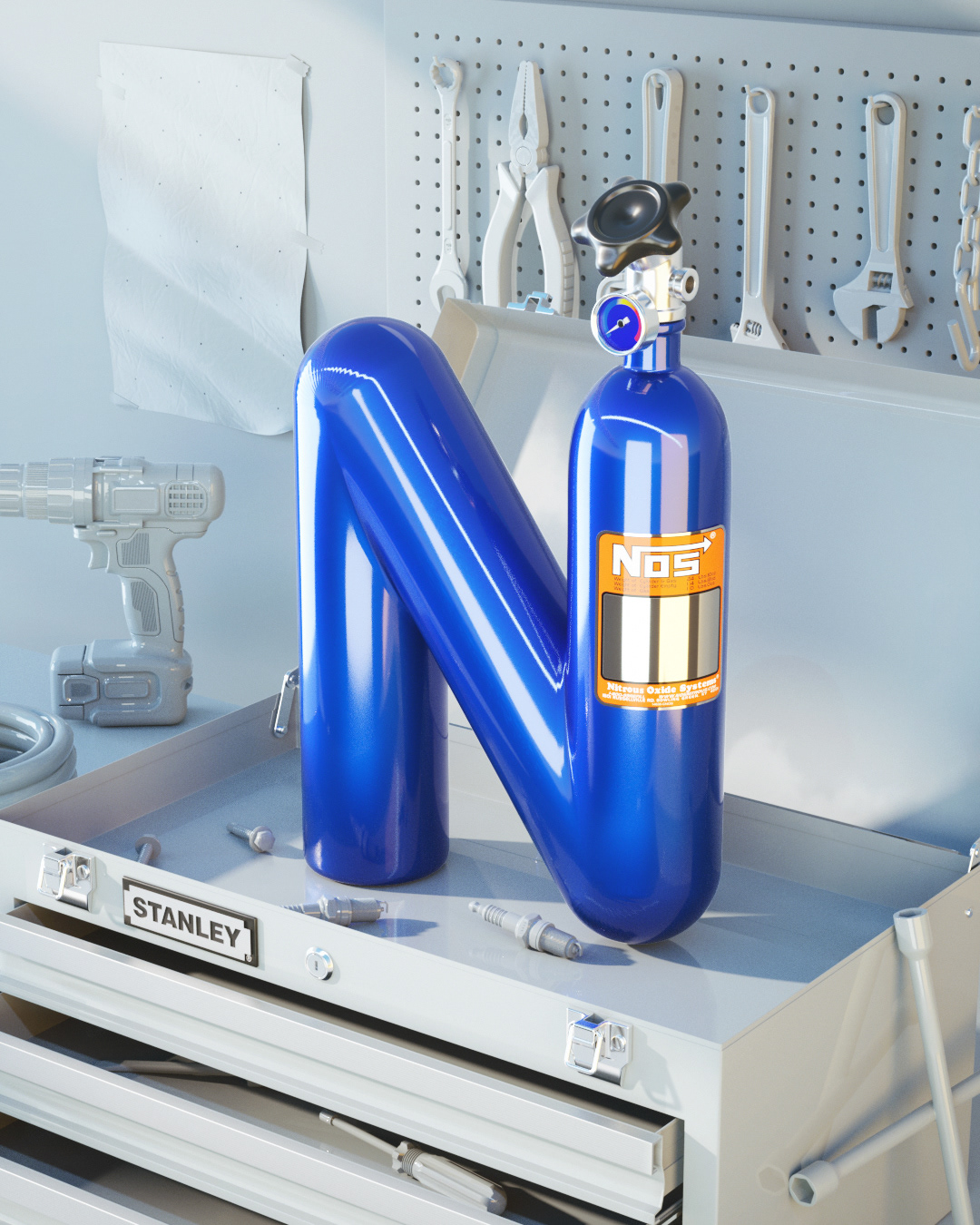 36 Days of Type，c4d，3D modeling，