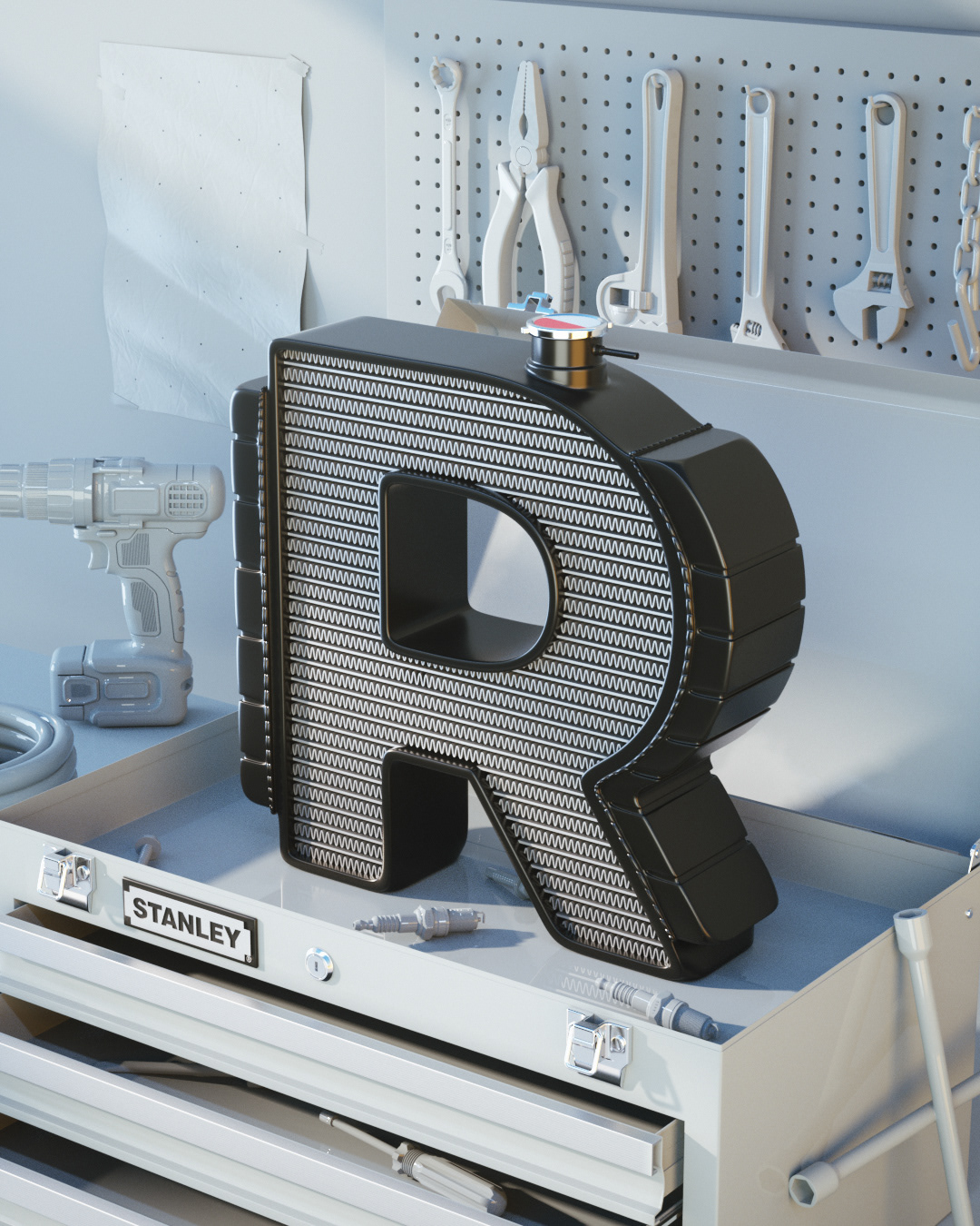 36 Days of Type，c4d，3D modeling，
