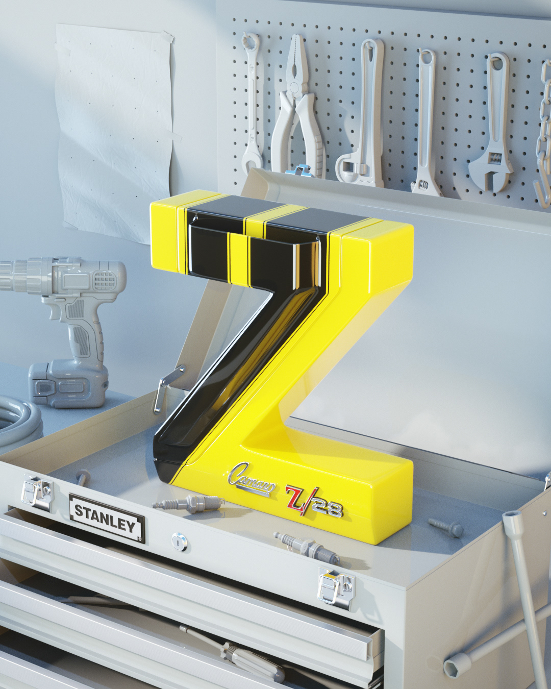 36 Days of Type，c4d，3D modeling，