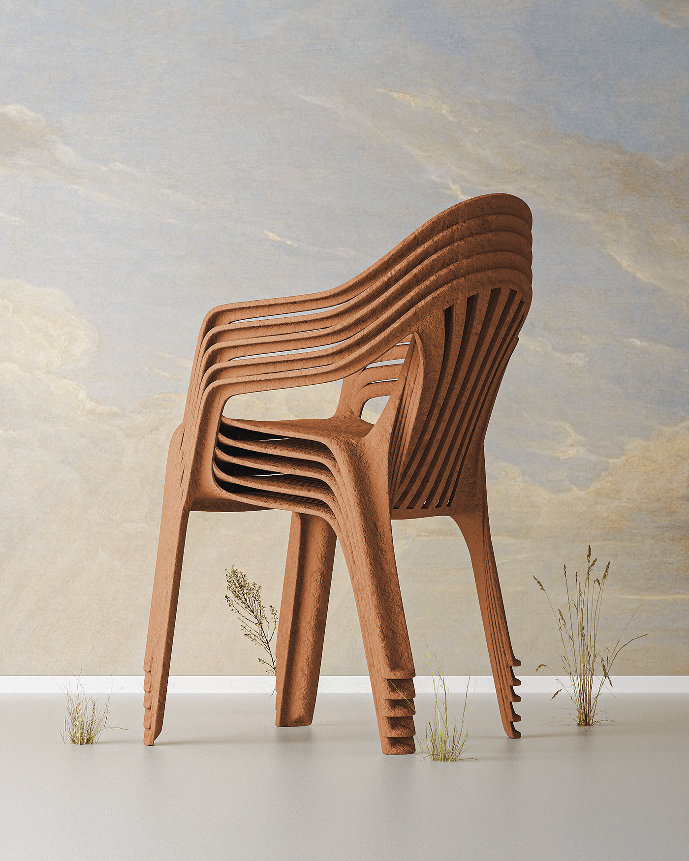 Terracotta Chairs，椅子，赤陶材质，