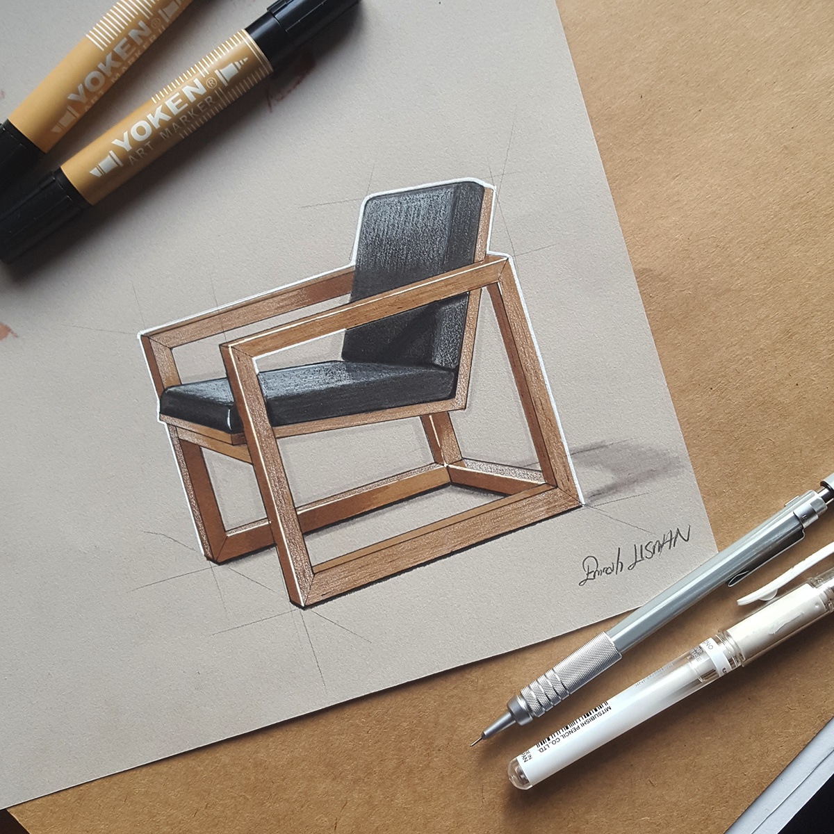 Sman's name，turkey，Hand drawn，chair，two thousand and seventeen，sketchbook，