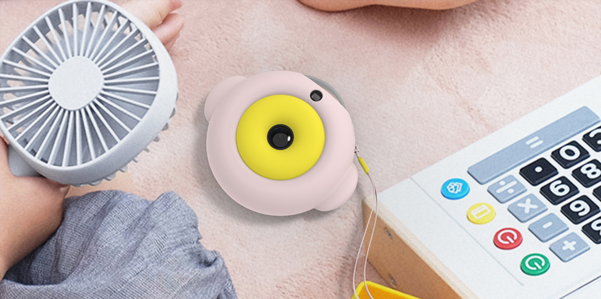 Children's camera，doughnut，