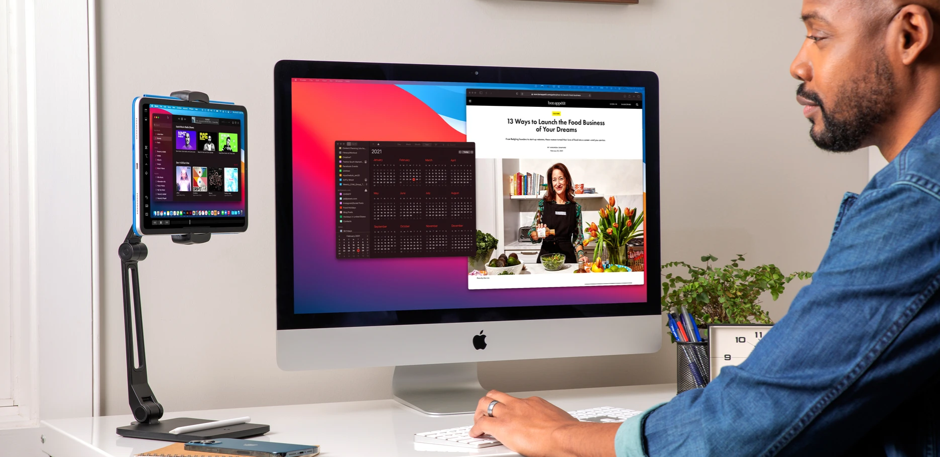 Flat support，Mobile phone bracket，HoverBar Duo，Adjustable，Simplicity，