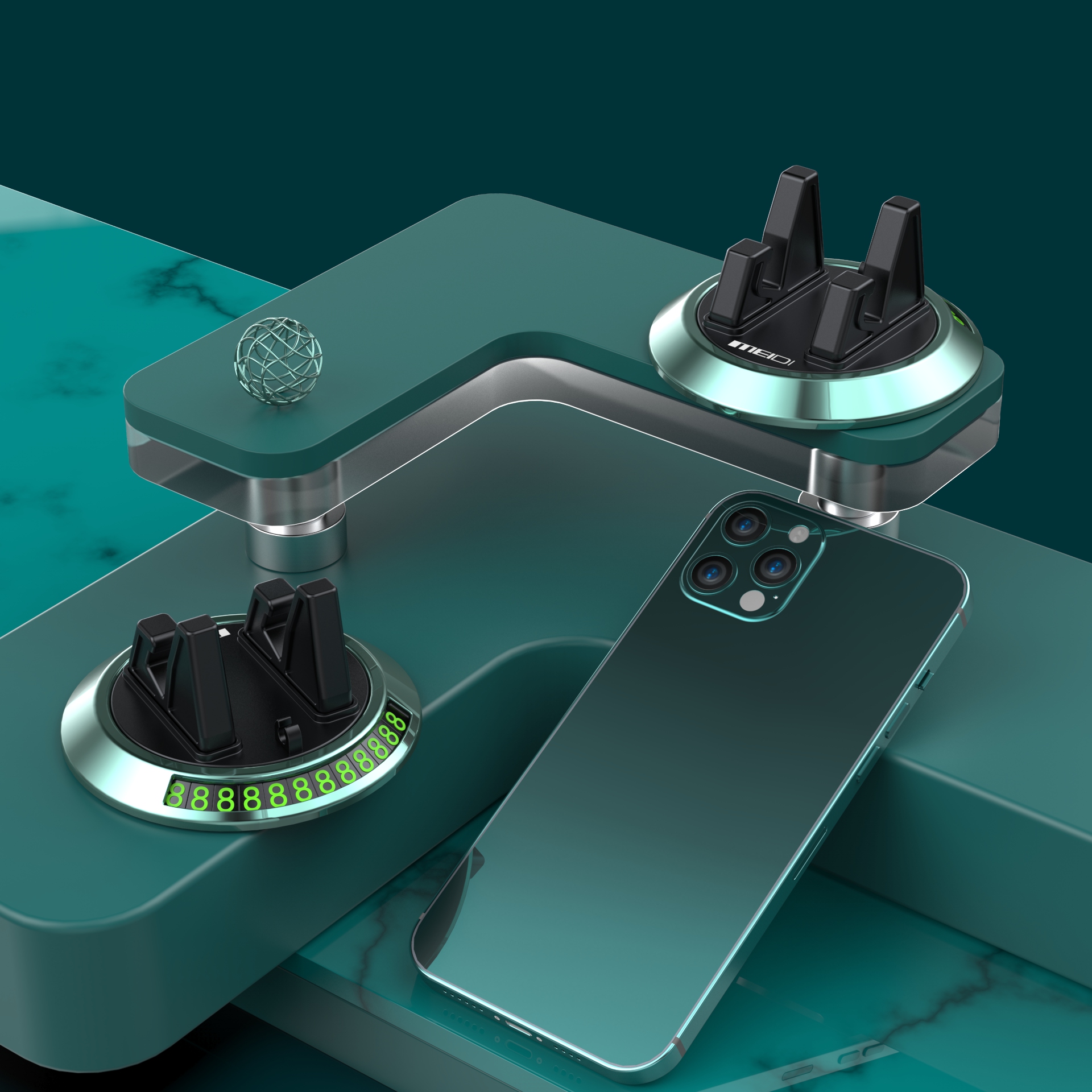 vehicle，Mobile phone bracket，Parking sign，automobile，Number plate，