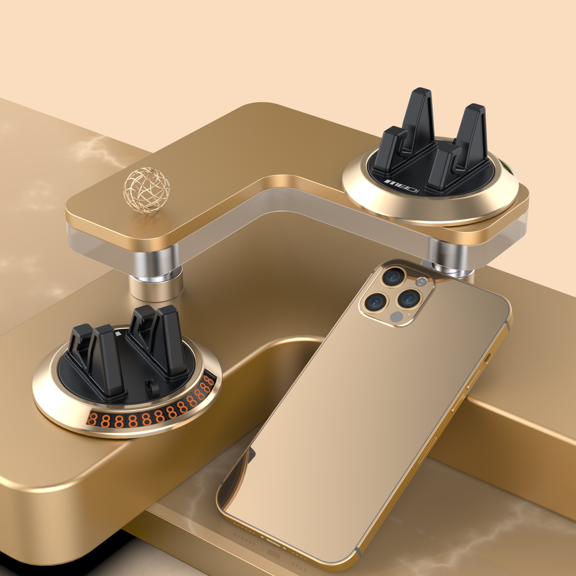 vehicle，Mobile phone bracket，Parking sign，automobile，Number plate，