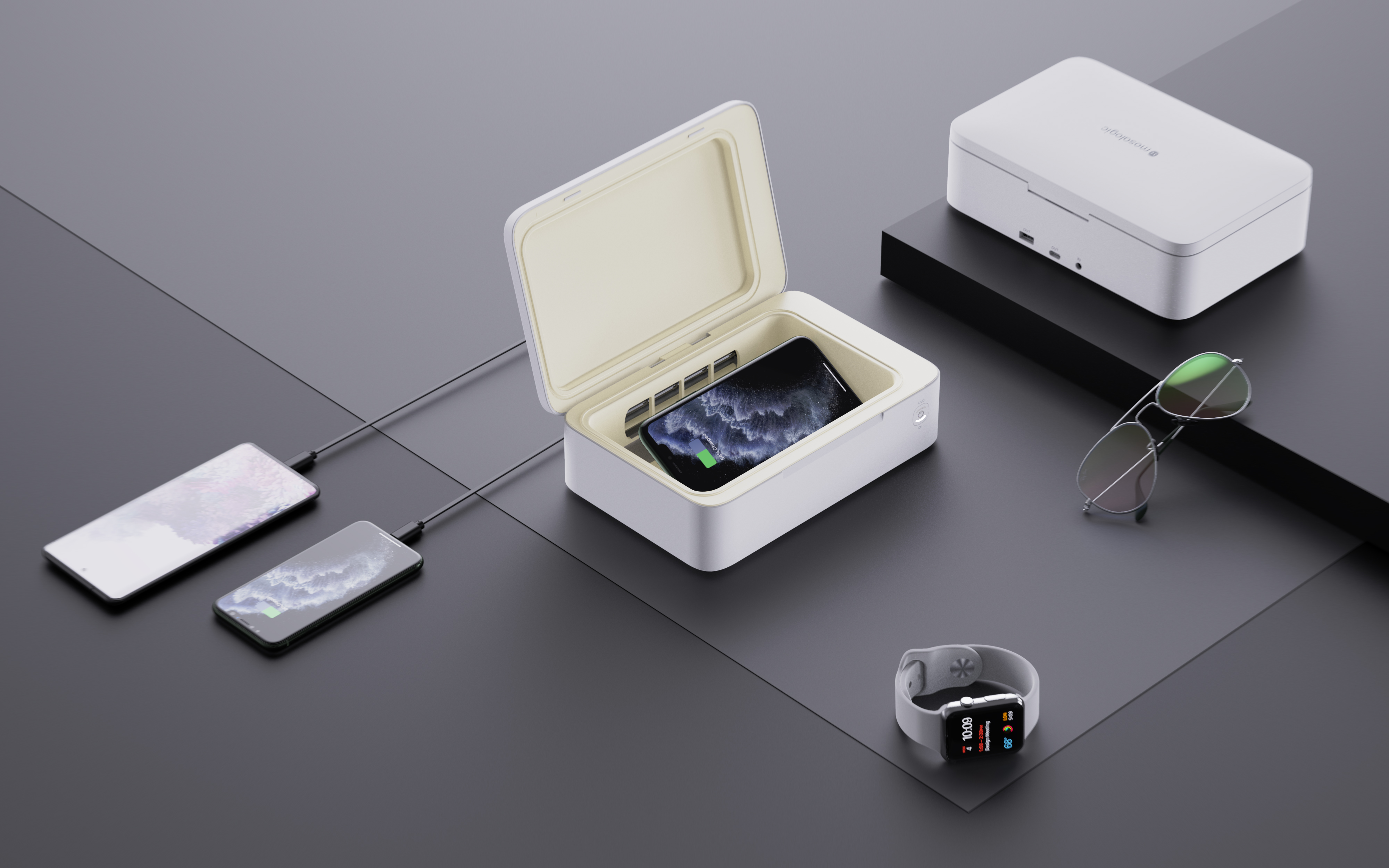 Ultraviolet sterilization，UVC，ozone，Wireless charging，Qi，