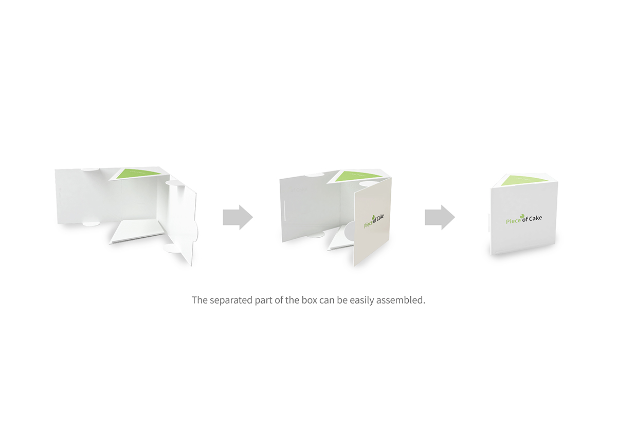 packing design，Cake box，Piece of Cake，