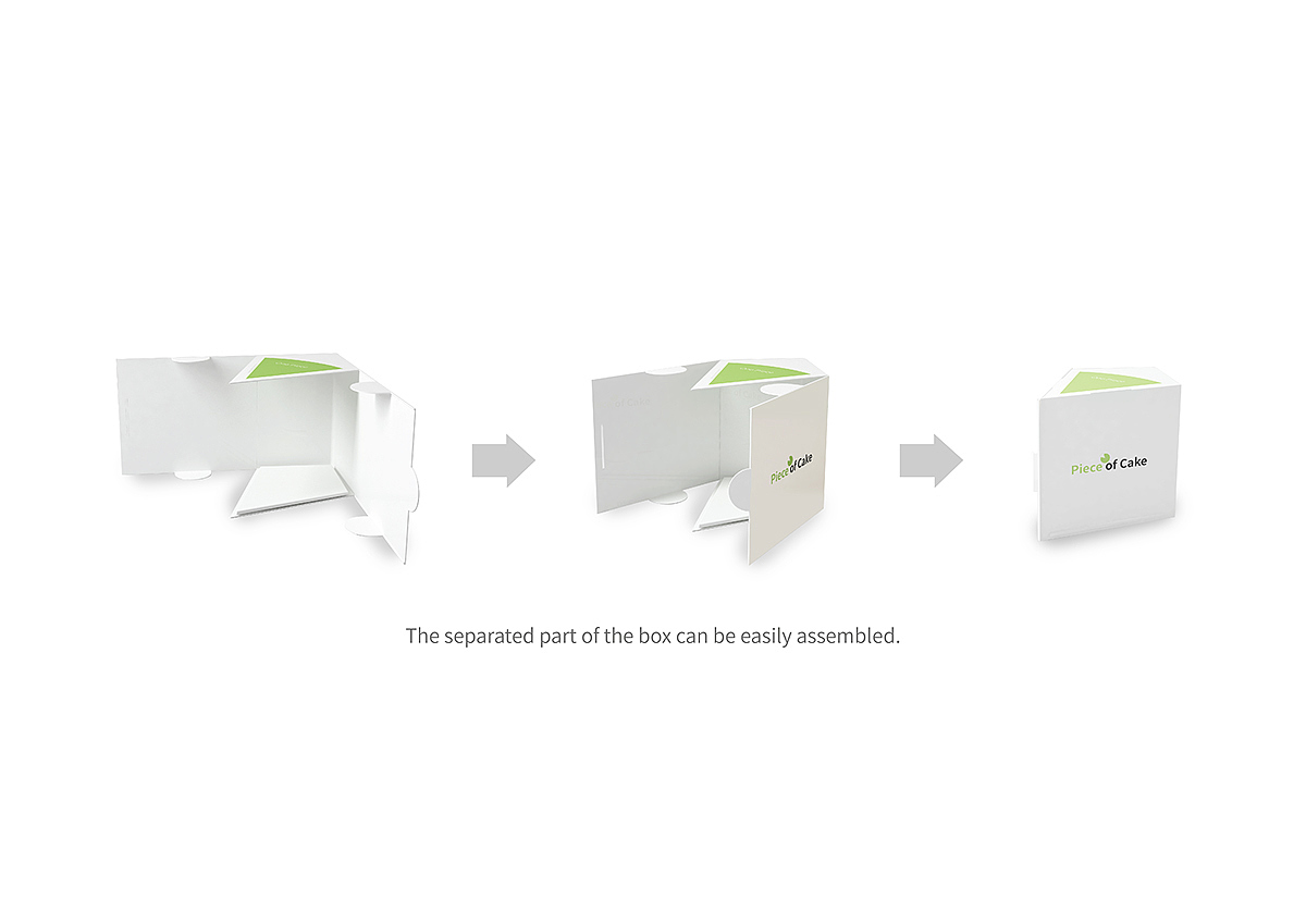 packing design，Cake box，Piece of Cake，