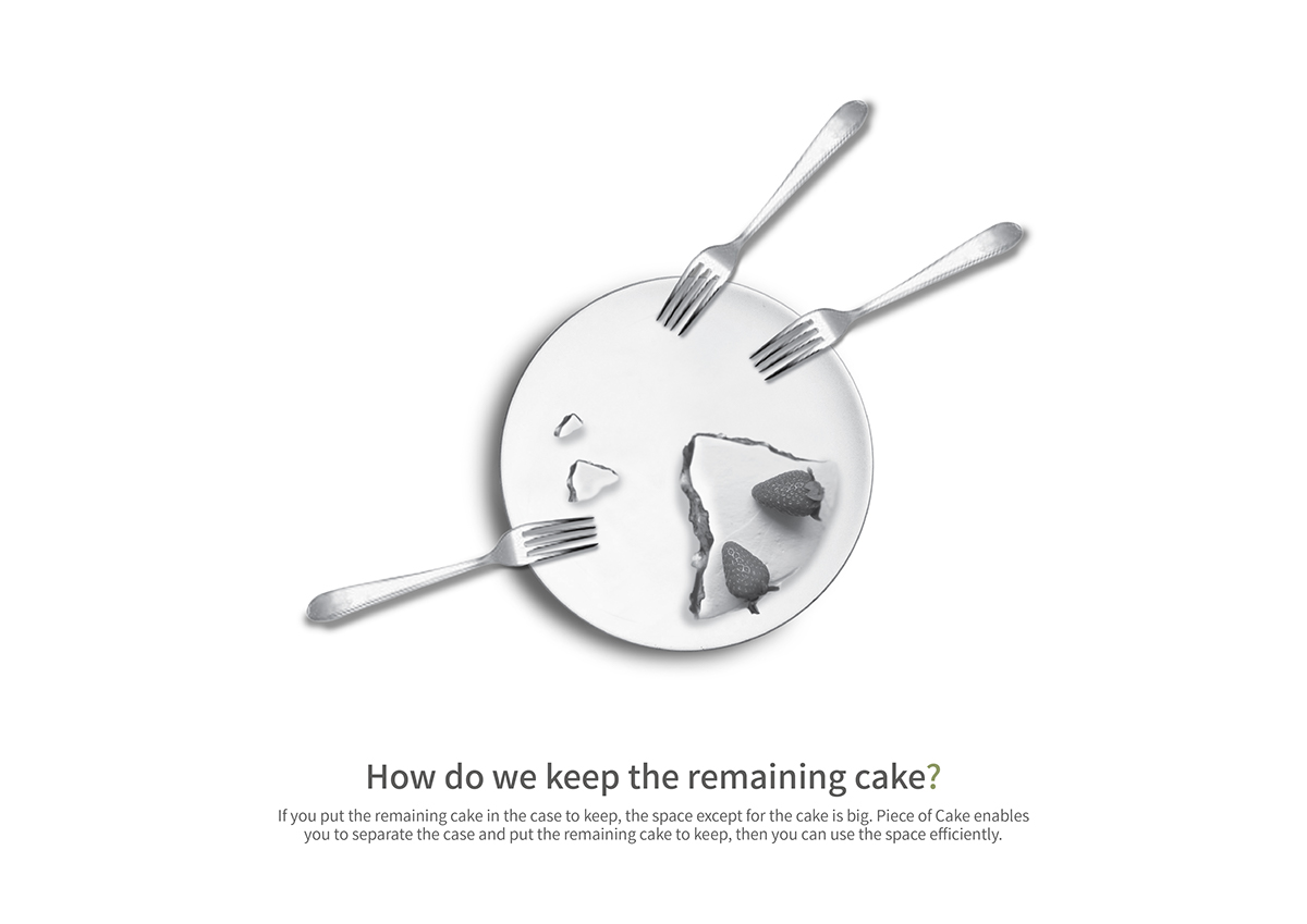 packing design，Cake box，Piece of Cake，