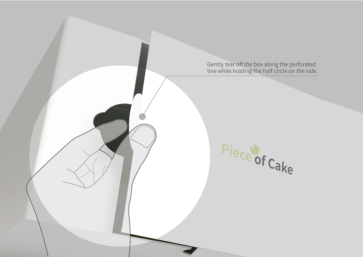 packing design，Cake box，Piece of Cake，