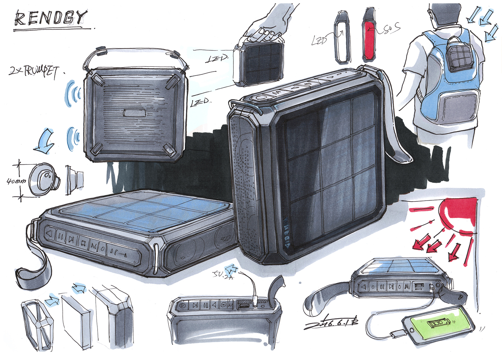 sketch，industrial design，a design chart，