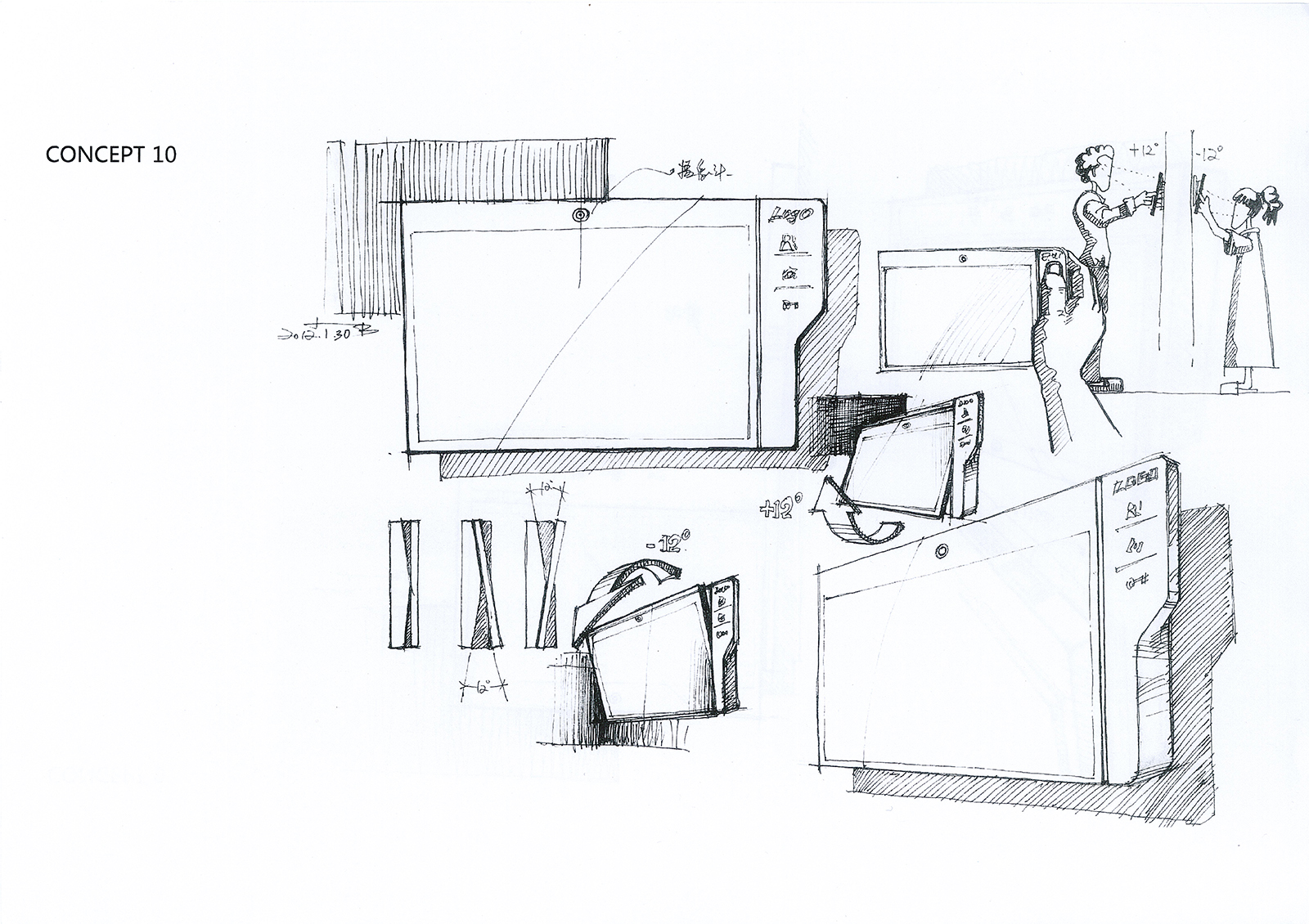 sketch，industrial design，a design chart，