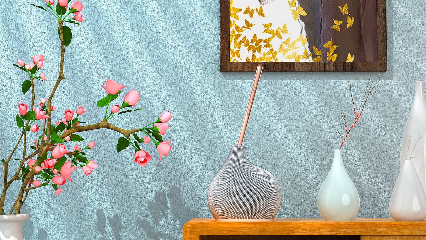 loudspeaker box，sound，vase，With screen，intelligence，