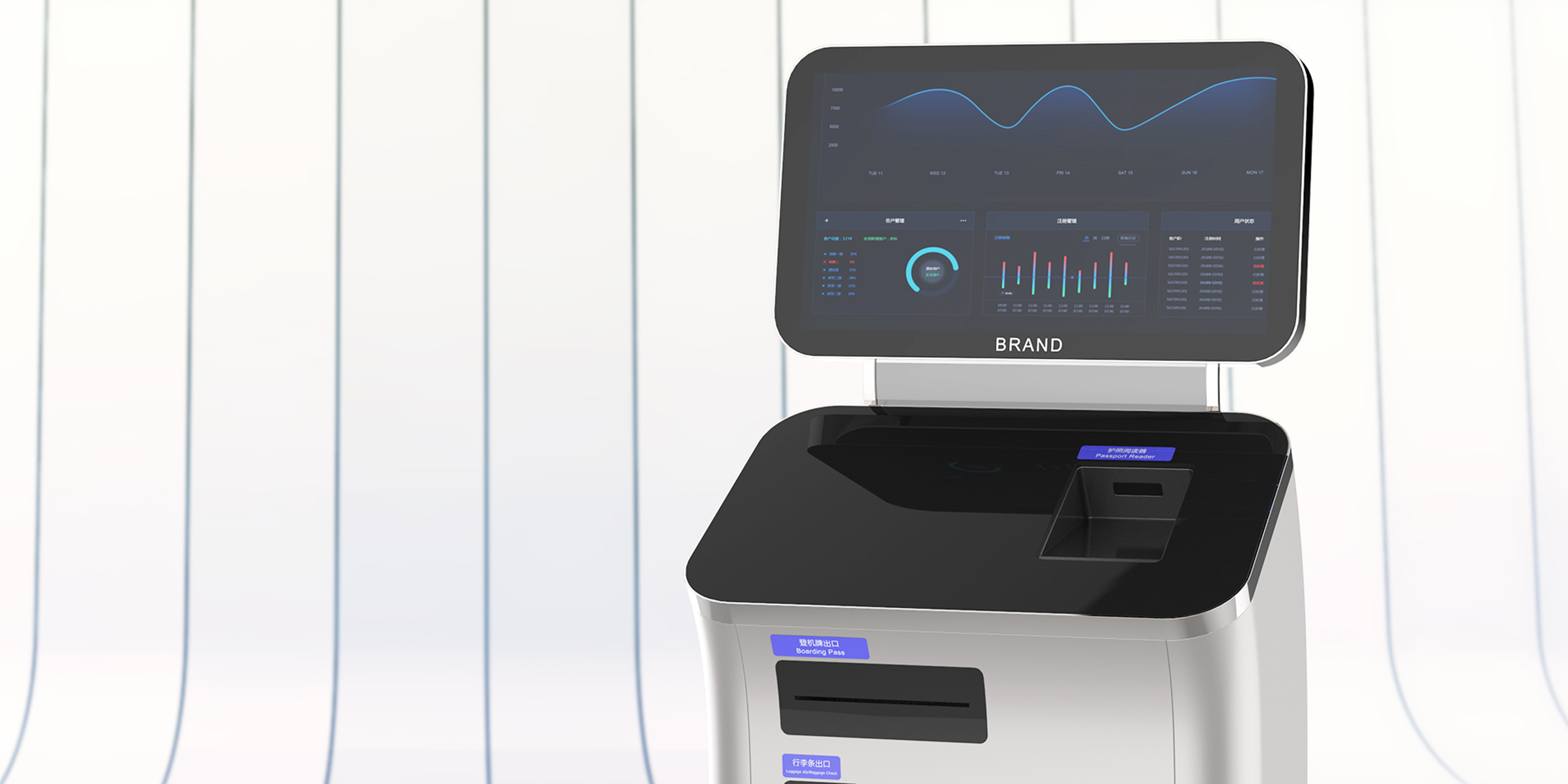 Airport check-in，communal facilities，