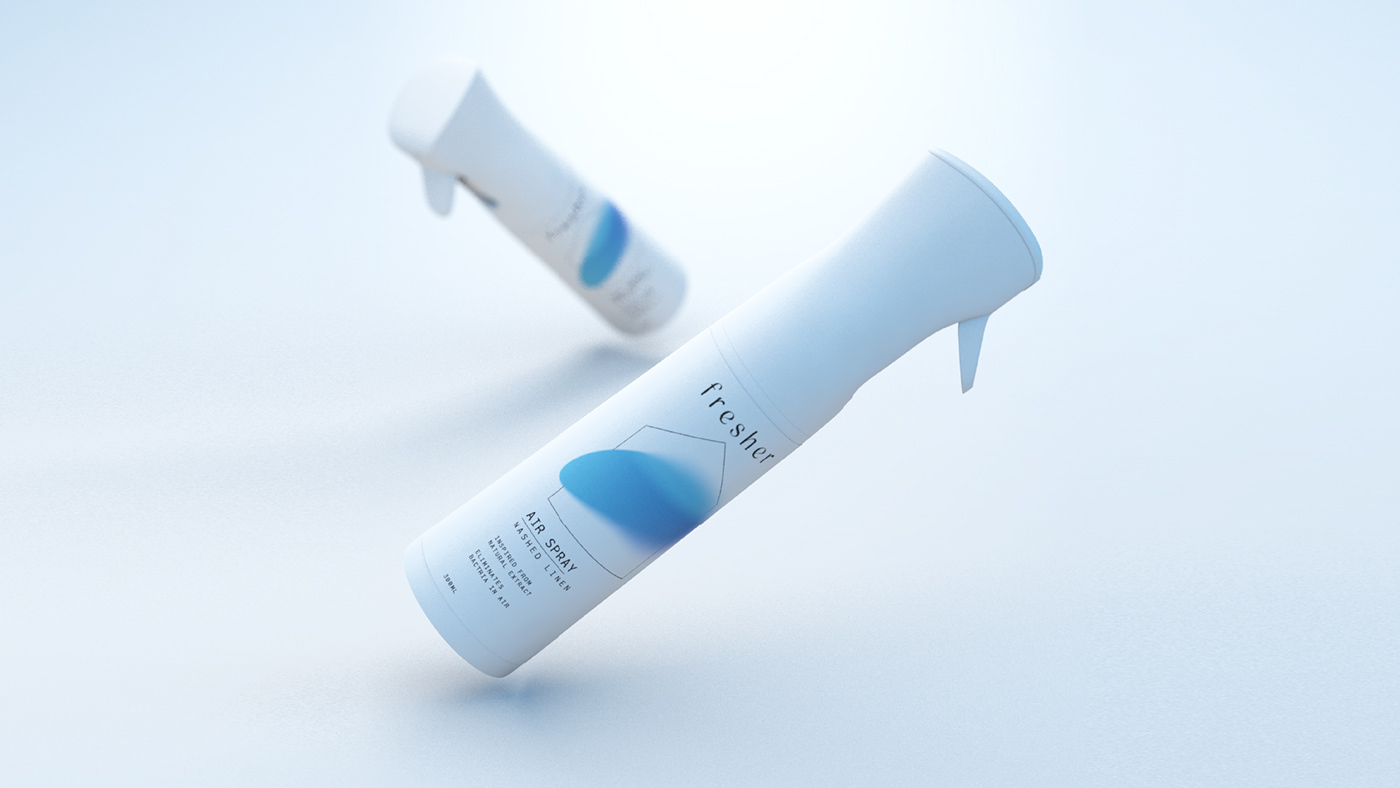 Fresher Air Spray，brand，packing design，illustration，