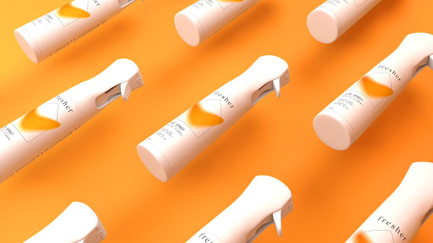Fresher Air Spray，brand，packing design，illustration，
