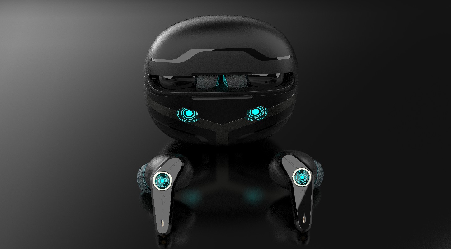 True wireless game headset，