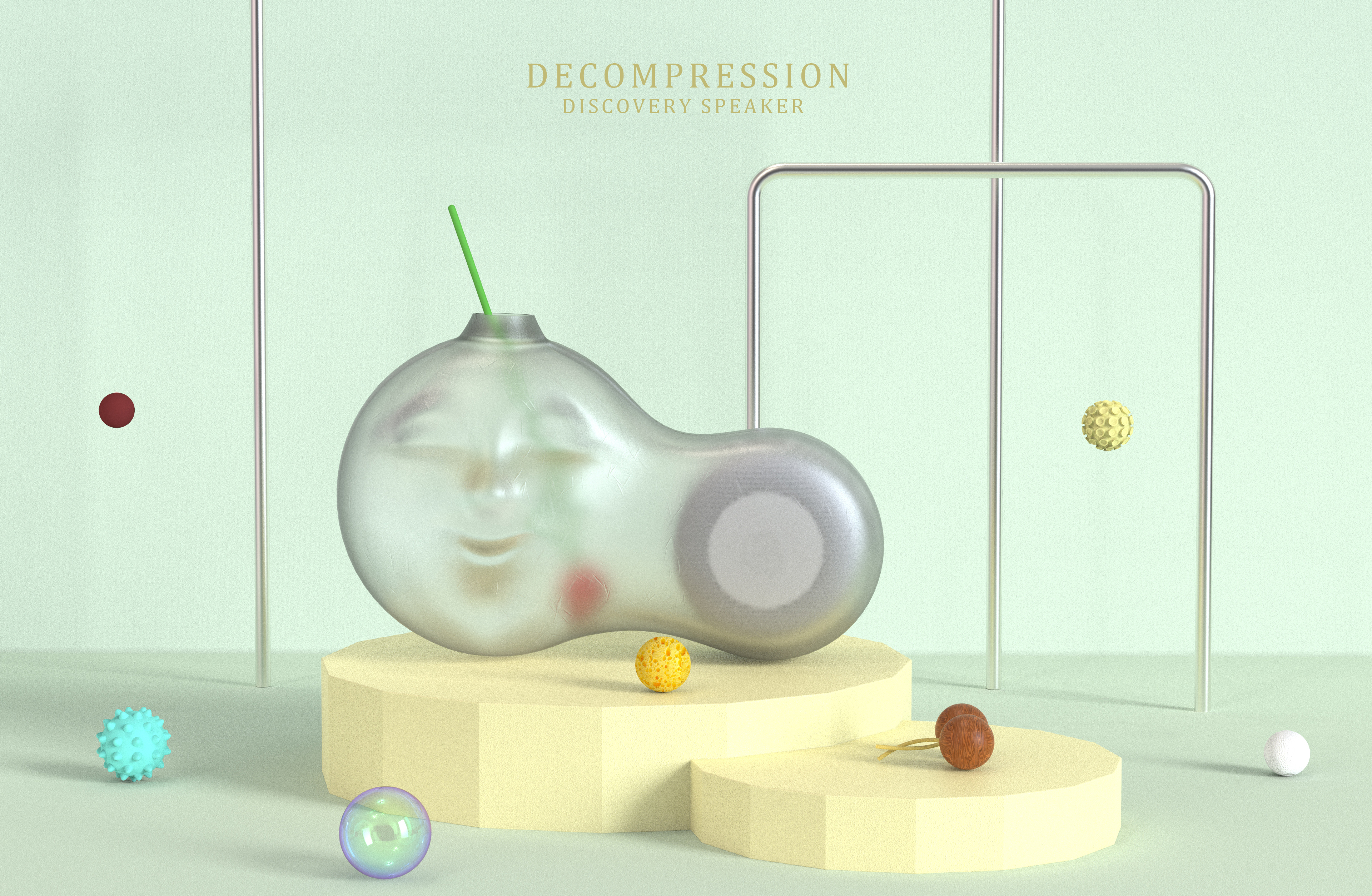 Decompression speaker，Color Aromatherapy，Decompress cultural creation，interest，innovate，