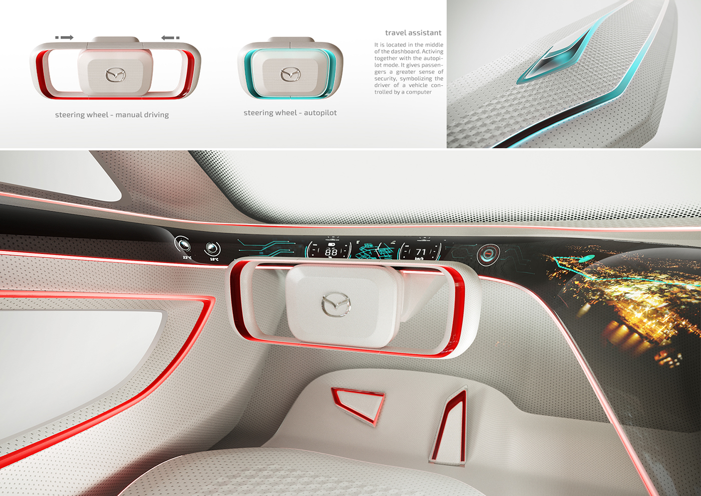 Mazda，concept，Interior，