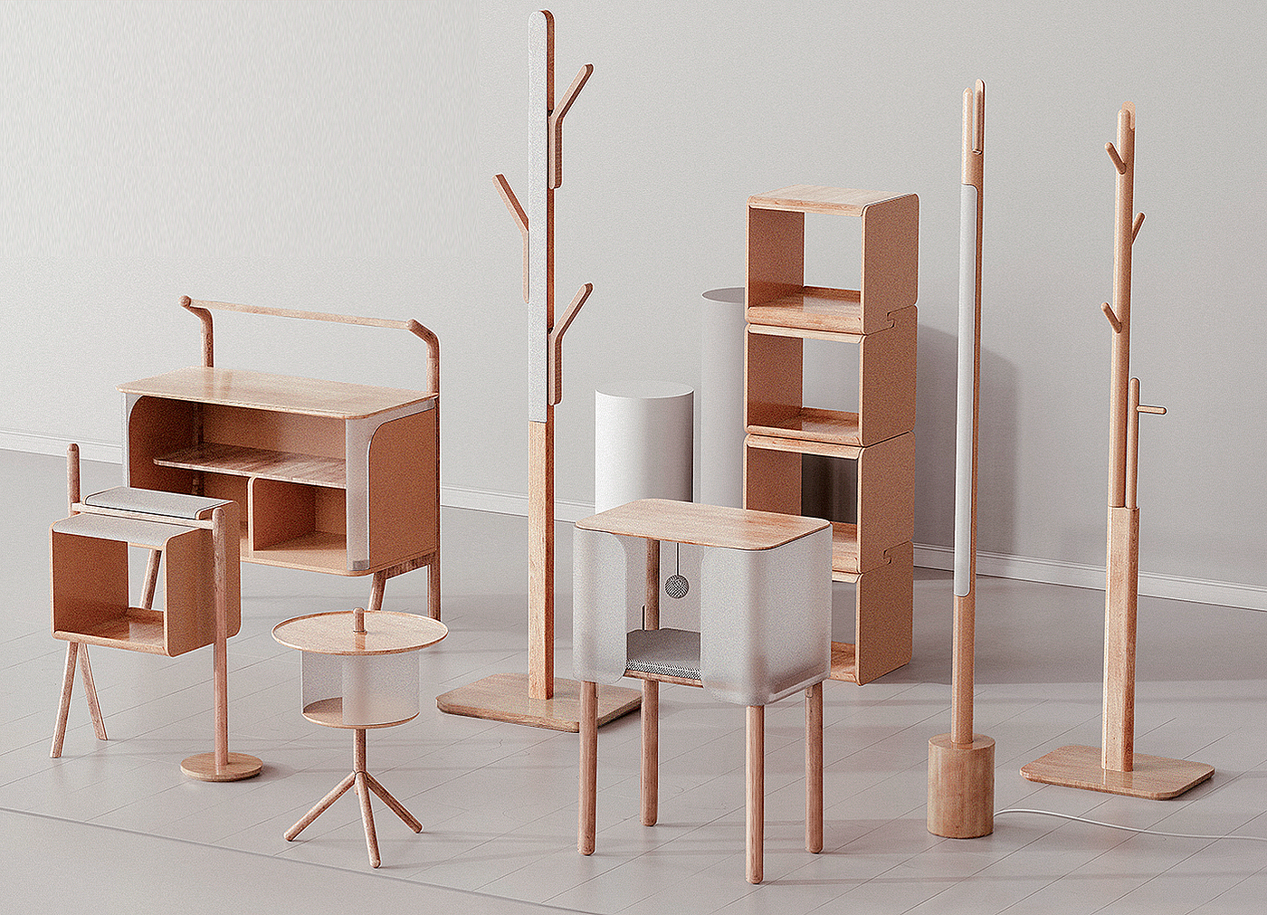 furniture design ，product design，Home system design，New home，Wedge House - wooden house，
