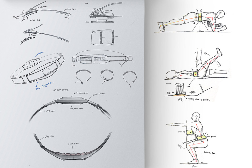 product design，correct sb.’s posture，Bodybuilding，Lumbar support belt，