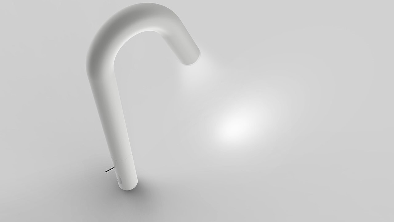 Desk lamp，bend，Minimalism，white，