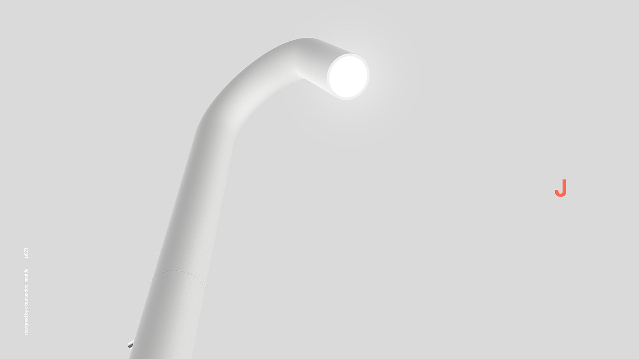 Desk lamp，bend，Minimalism，white，