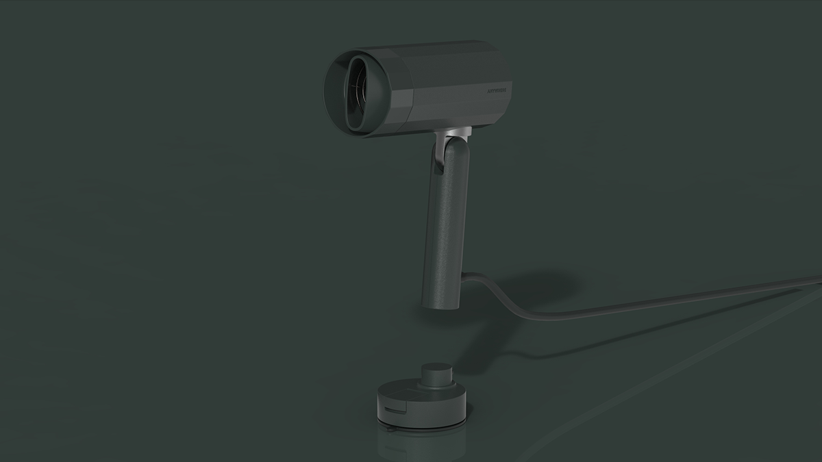industrial design，hair drier，anywhere，