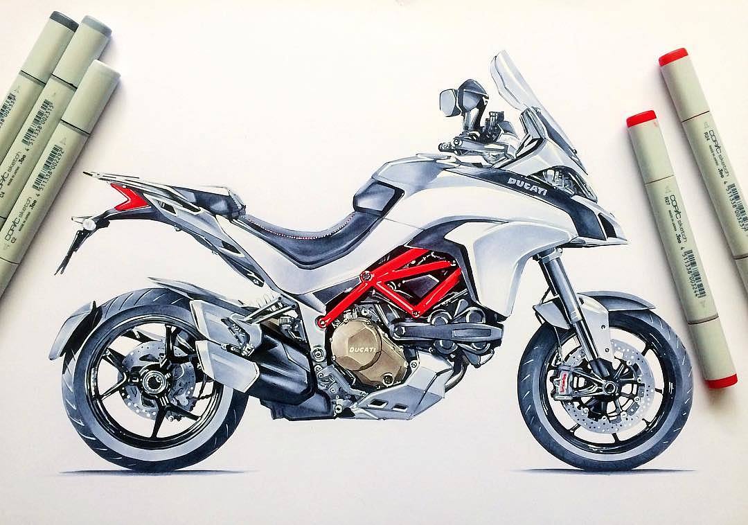 Hand drawn，design sketch，motorcycle，fine，