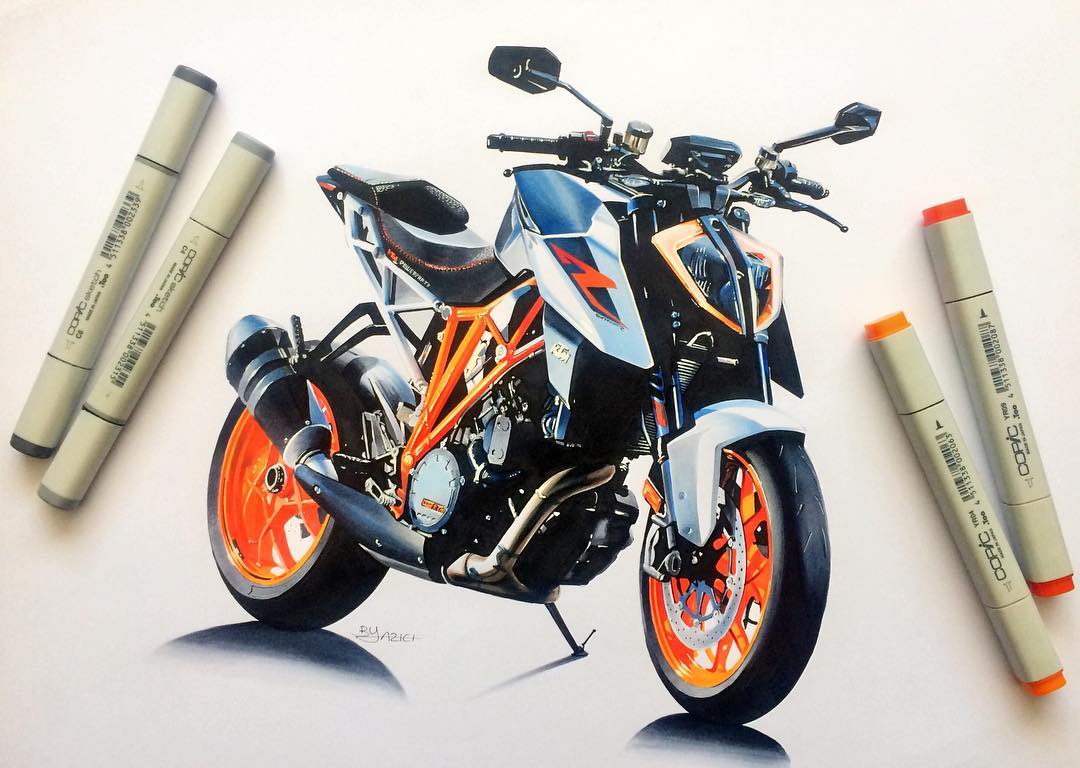 Hand drawn，design sketch，motorcycle，fine，