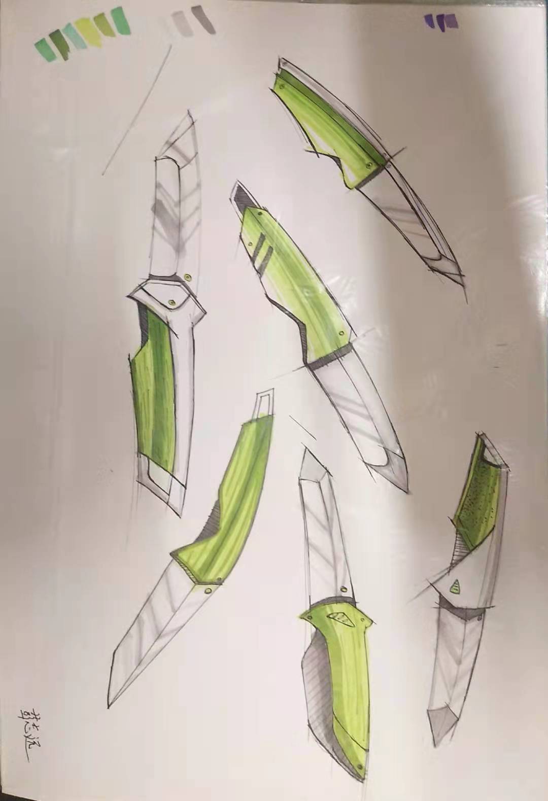 Renderings and hand drawing exercises，